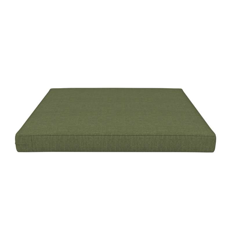 Sunbrella® Outdoor Ottoman Seat Cushion, 20" W x 22" D, Canvas Fern
