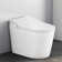 Smart Toilet,Tankless Toilets Dynamic Clean With Dryer, ADA Comfort Height One Piece Toilet With Warm Water Bidet,Modern Smart Toilet With Bidet Built In With Foot Sensor,Power Outage And Flush Black