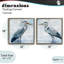 Ensemble de cadres flottants 2 pièces Faded Blue Coastal Herons, design par Nan-480792375-480792372