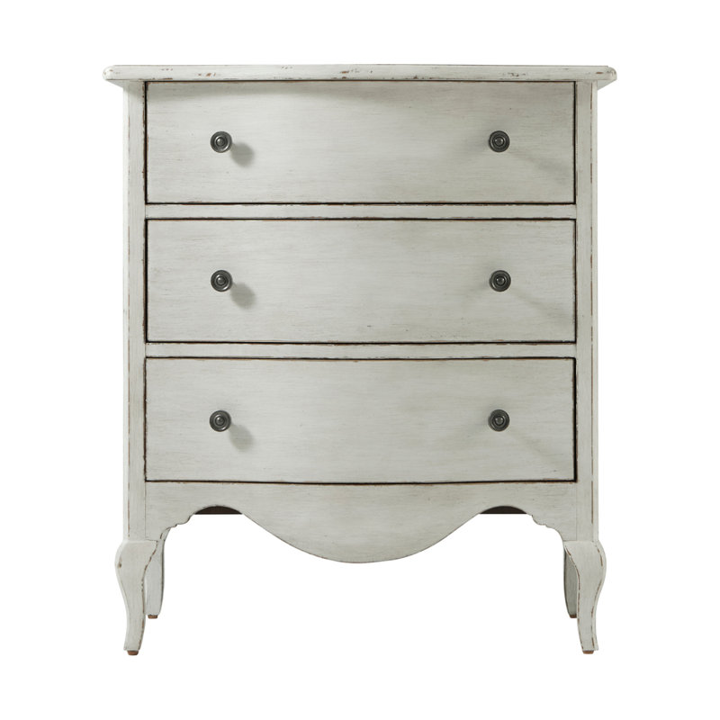Tavel 3 - Drawer Solid Wood Nightstand, Nora