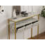 Console moderne, marbre Freesia, 39,4 x 35,4 x 11,4 pouces | 100% panneau de particules enduit de mélamine, épaisseur: 0,7 pouce | Conception élégante pour le salon et le vestibule, finition durable et élégante