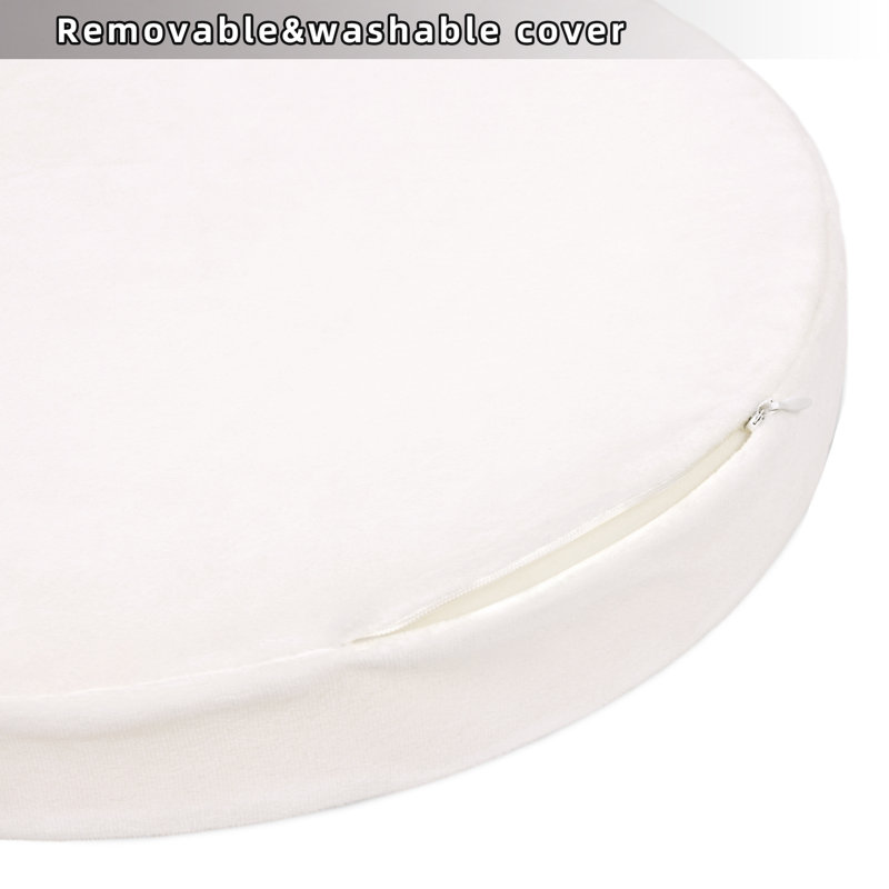 Coussin de chaise d'intérieur 2 po, Polyester blanc / mélange de polyester