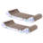 Engvall 23.75" Modern Cardboard Lounge Bed Cat Scratcher with Built-In Bell Toys and Catnip-466409782