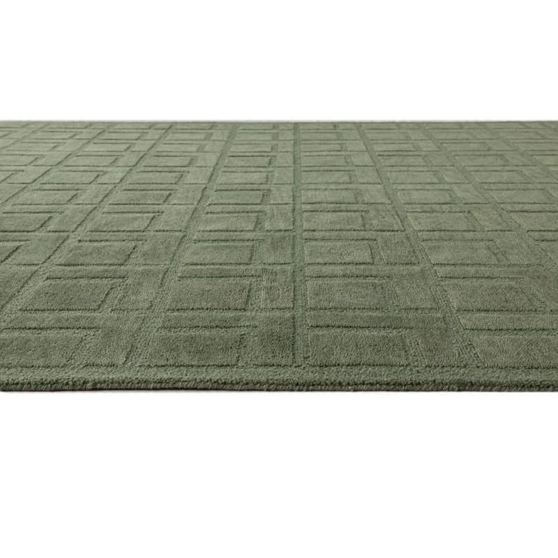 Verde Hand Tufted Wool Indoor Rug, Rectangle: 2'x3'