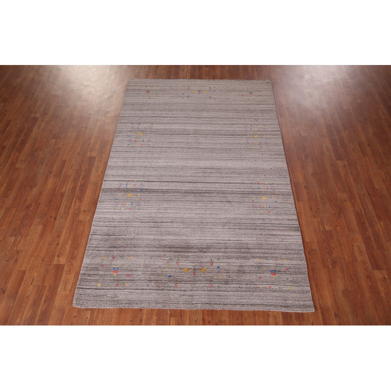 Tapis indien rayé Gabbeh 5 x 8