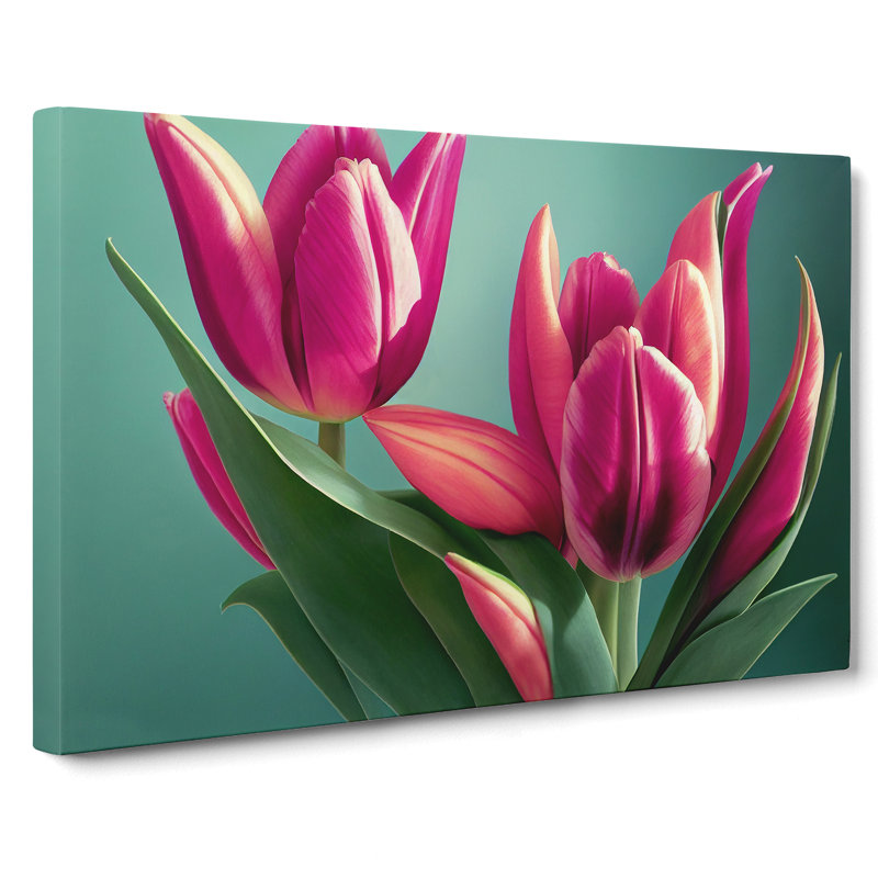Picturesque Tulip Flowers - Wrapped Canvas, 50cm H x 76cm W x 3cm D