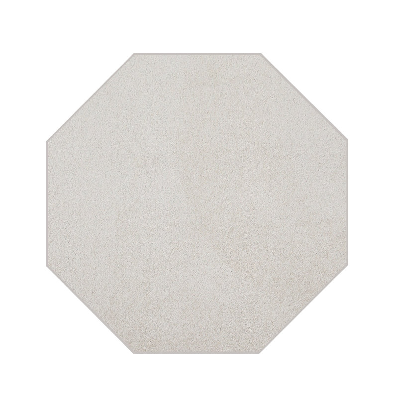 Modern Plush Pet and Kids Friendly Solid Color Off White Area Rugs, Stain & Fade Resistance, Perfect for Living Room, Dining Room, Bedroom, Playroom and Kidsroom, Event, Wedding, Amberlyn Binded Rug
