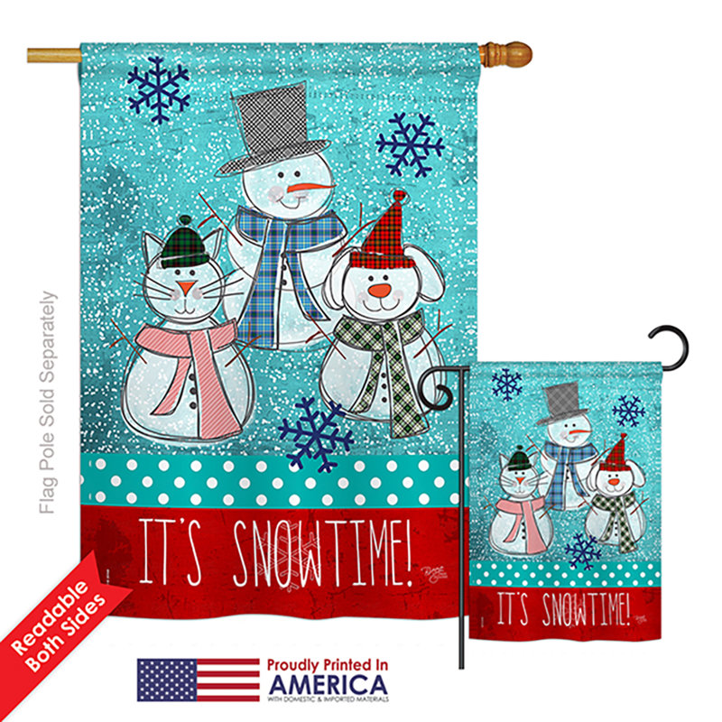 Double Sided Polyester Christmas Flag Set