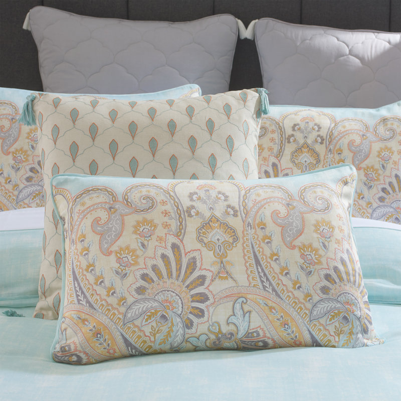 Traditional Utility Percale Weave Reversible Comforter Set - Puri, Full / Double Comforter + 2 Standard Shams