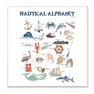 " Nautical Alphabet Learning Chart Marine Wildlife " by Dishique
