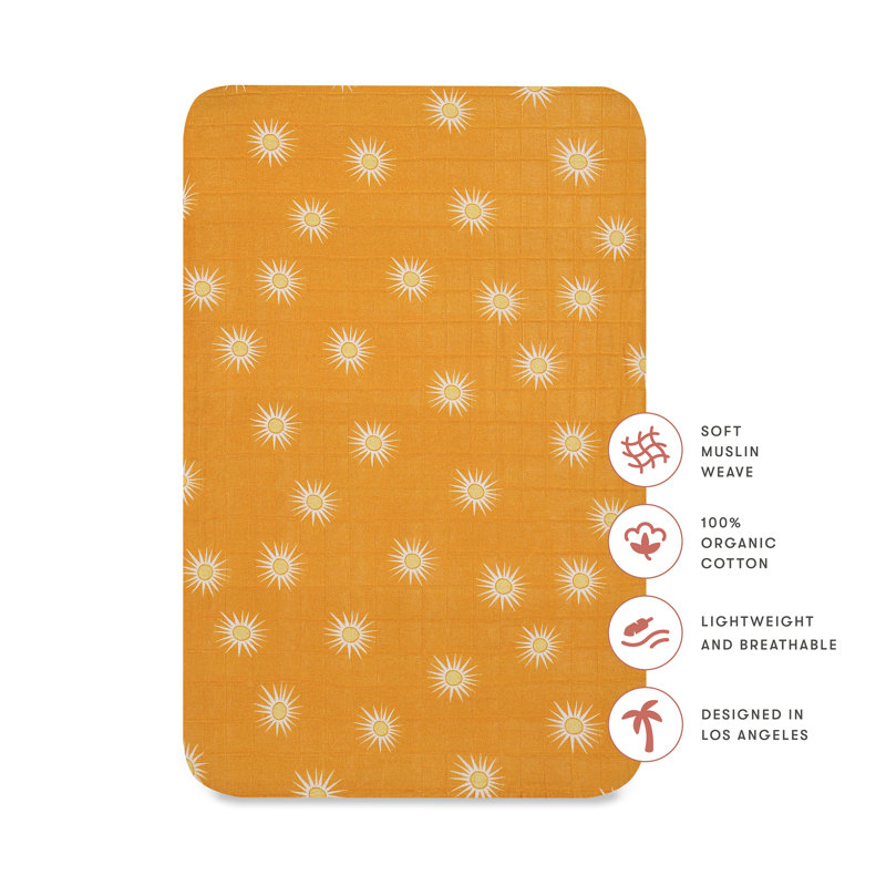 Golden Hour Muslin All-Stages Bassinet Sheet