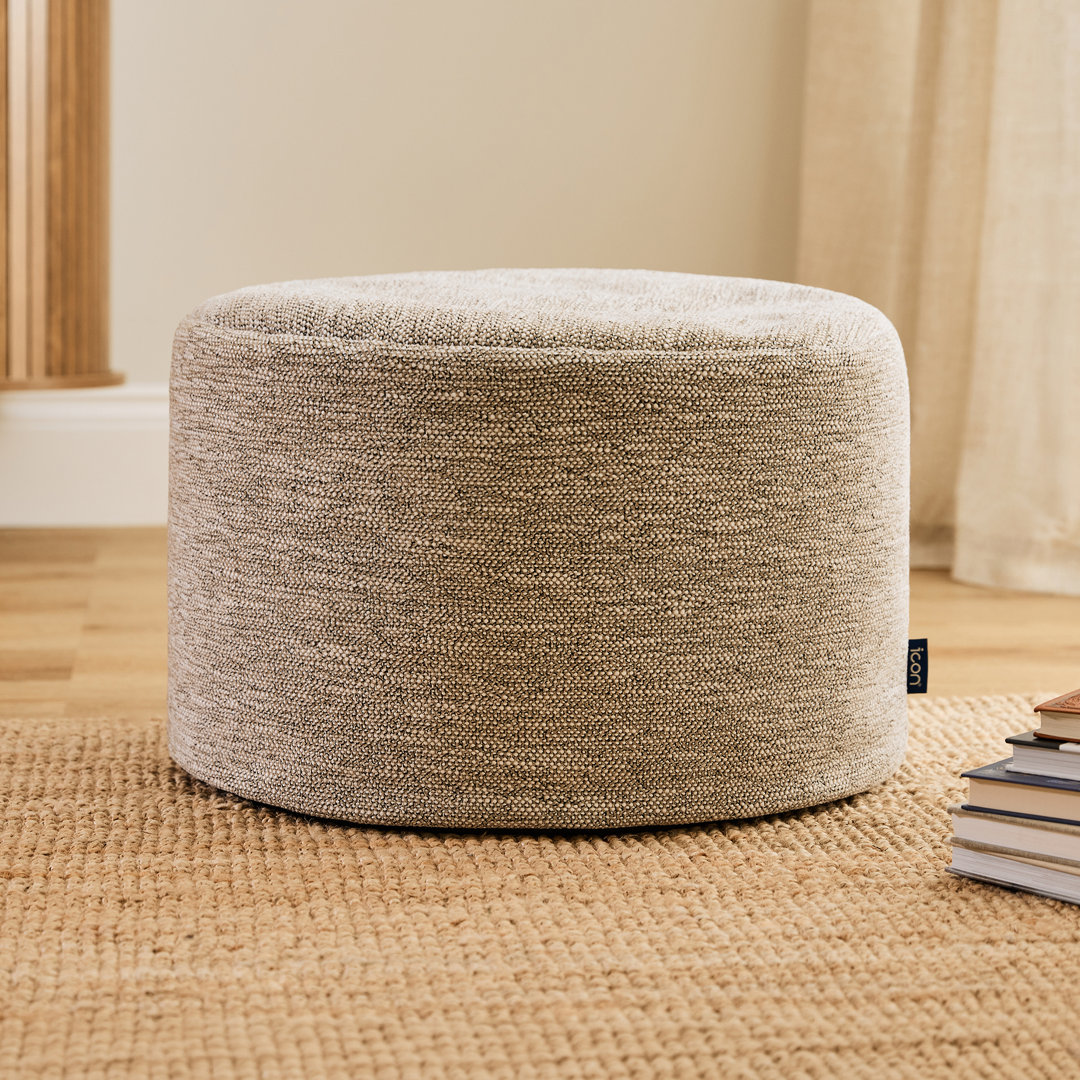 55cm Wide Round No Pattern Pouffe Ottoman