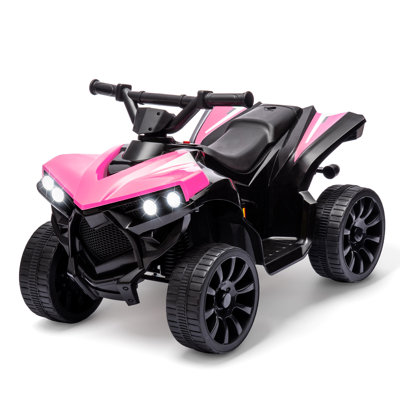 VTT électrique 6 roues 4 roues pour enfants avec musique et lumières, jouet autoportant de 1,8 MPH, pédale, roues durables, cadeau idéal pour les tout-petits et les enfants