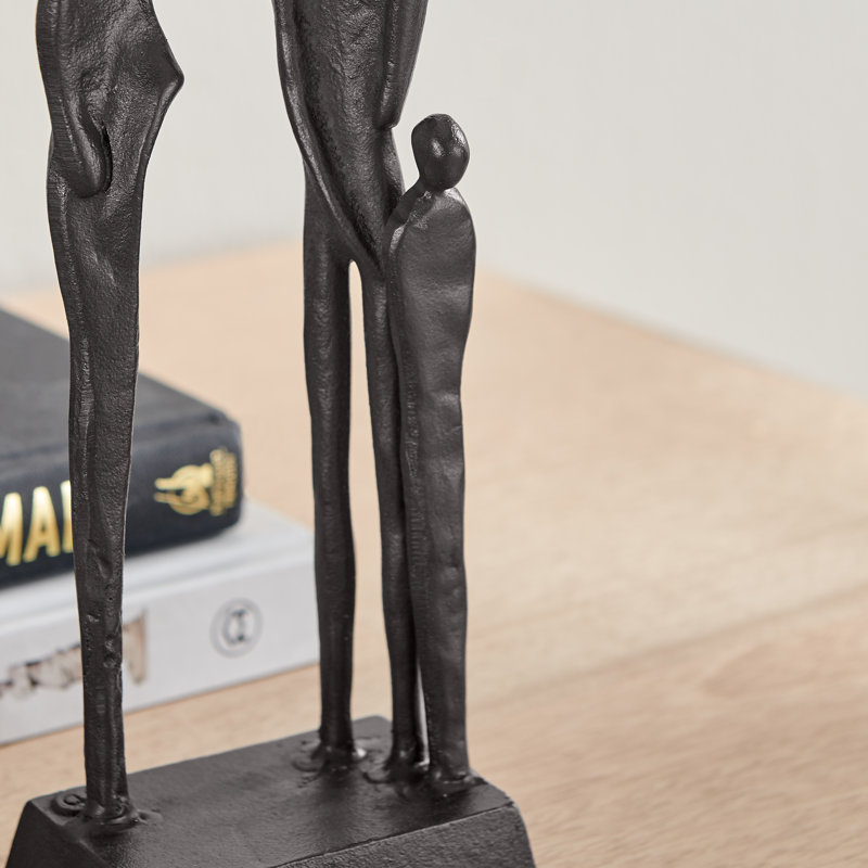Sarunas Abstract Family of Four Iron Sculpture
