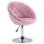 Fauteuil de coiffeuse rotatif moderne capitonné avec structure chromée réglable en hauteur