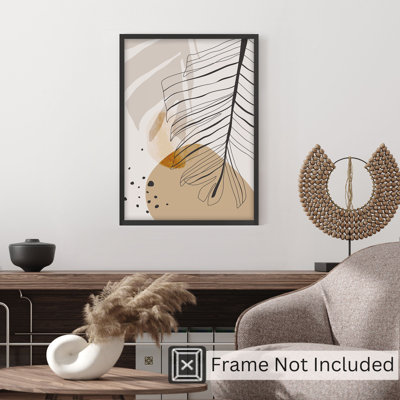 «Botanical Fall Leaves II Bohemian», reproduction d'art non encadrée