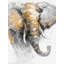 Magnifique impression d'éléphant doré sur toile