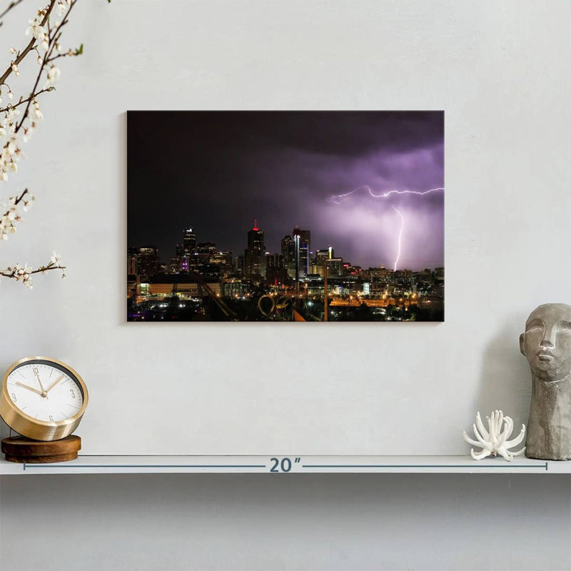 Kavia Lightning Over Denver, 8" H x 12" W