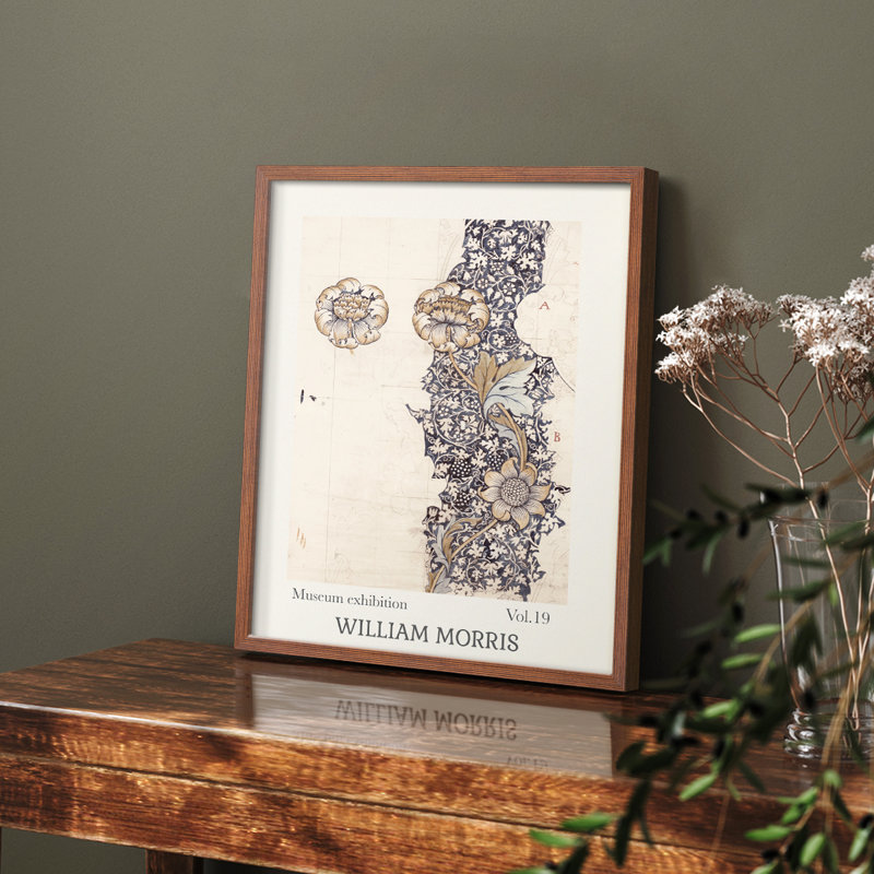 William Morris, reproduction encadrée, Naturel, H 14 po x l 11 po