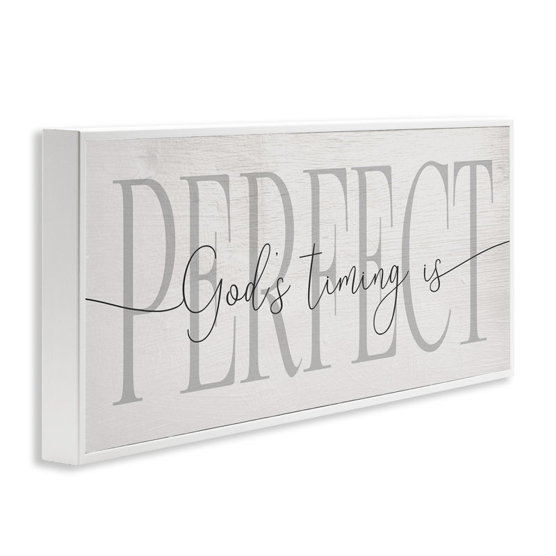 God Timing Is Perfect Expression Farmhouse, H 13 po x l 30 po