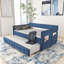Lit de jour rembourré avec lit gigogne, tissu en velours, sans boîte à ressorts, modèles confortables et de conception simple