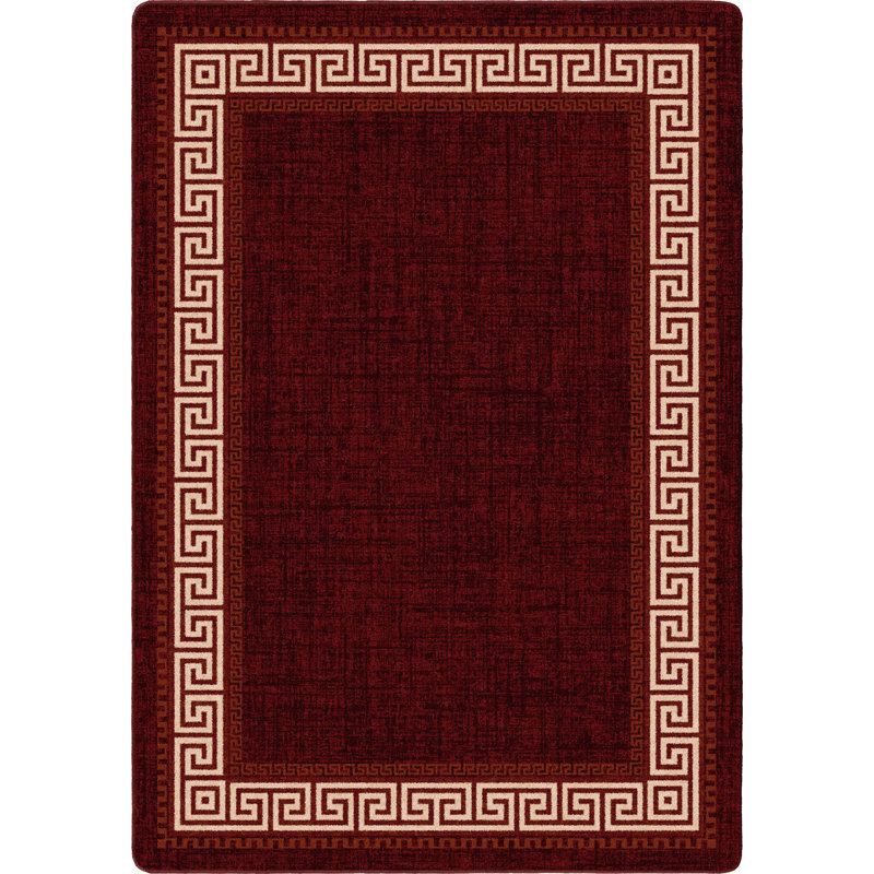 Tapis rouge traditionnel Res Resence Andros Key, Rectangle 3 pi 10 po x 5 pi 4 po