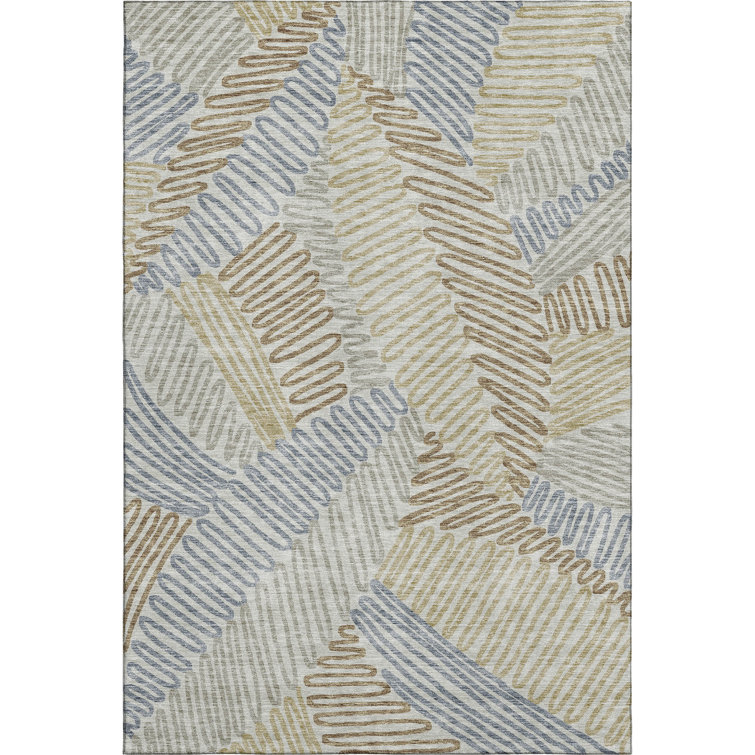 Premium Machine Washable Prisco Taupe Rug