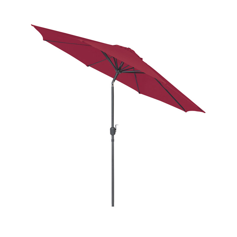 Parasol de marché 8 pi lb international, Inclinaison manuelle, Bourgogne