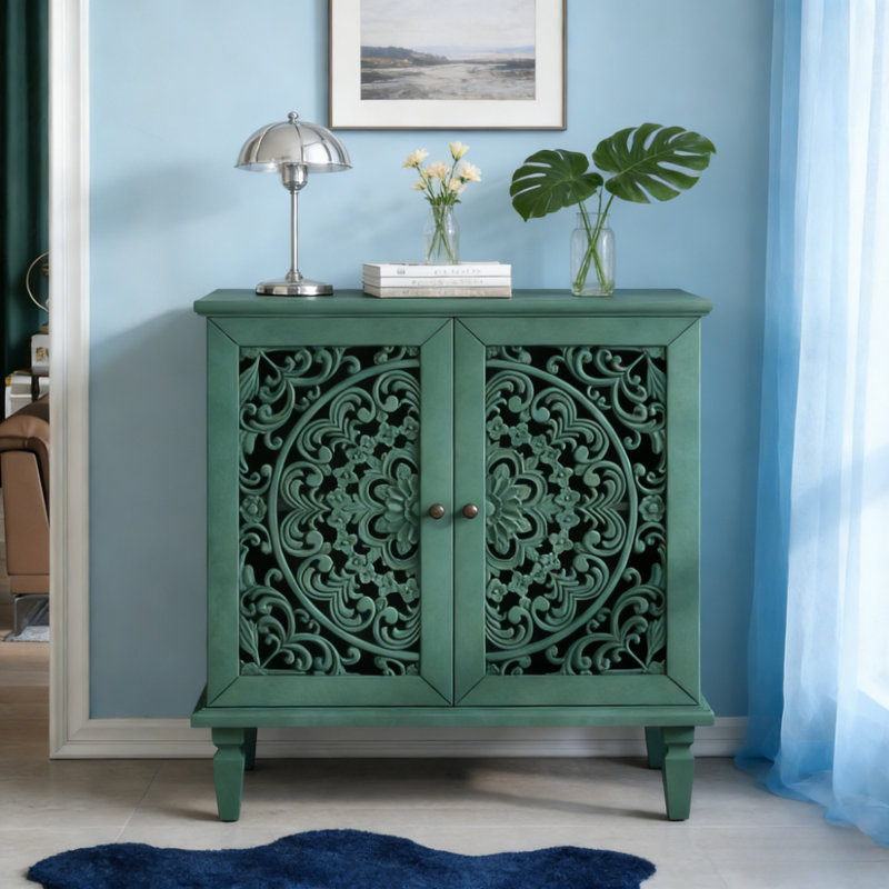Armoire d'appoint Vintage, Vert antique