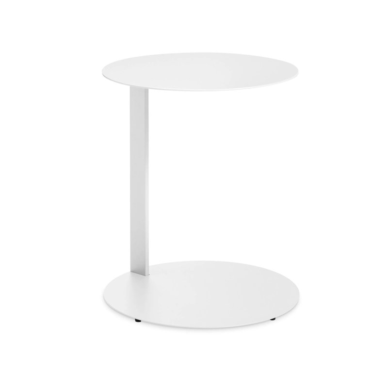 Table d'appoint Note, H 21,8 po x l 16 po x P 16 po, Blanc