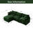 105" 3-seater Sofa L Shaped Sectional Couch Chenille Upholstery Sofa With Ottoman For Living Room And Office-1133387571