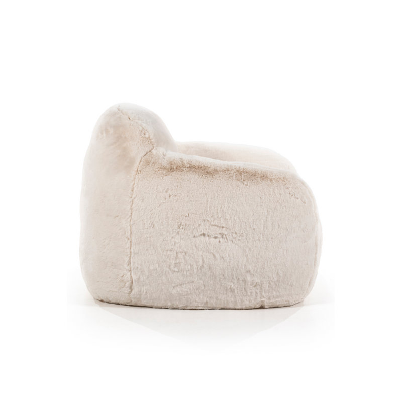 Lounge Chair, Beige Polyester