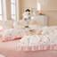 Ensemble de housse de couette en coton multicolore à volants-109792749-109792774