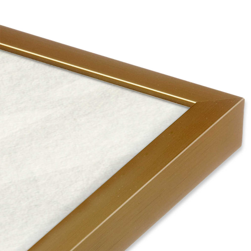 Ensemble de 2 impressions vert discret, 16 po x 12 po, H 11,5 po x l 17,5 po x P 1,25 po, Cadre doré poli