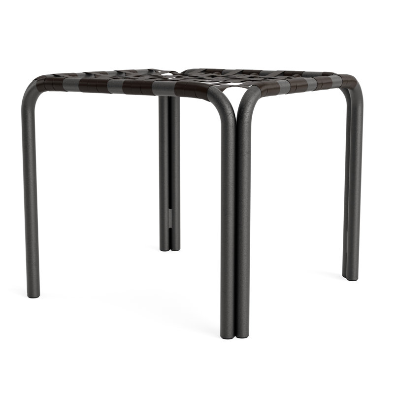 Kantan Outdoor Square Side Table, Textured Pewter, Coffee