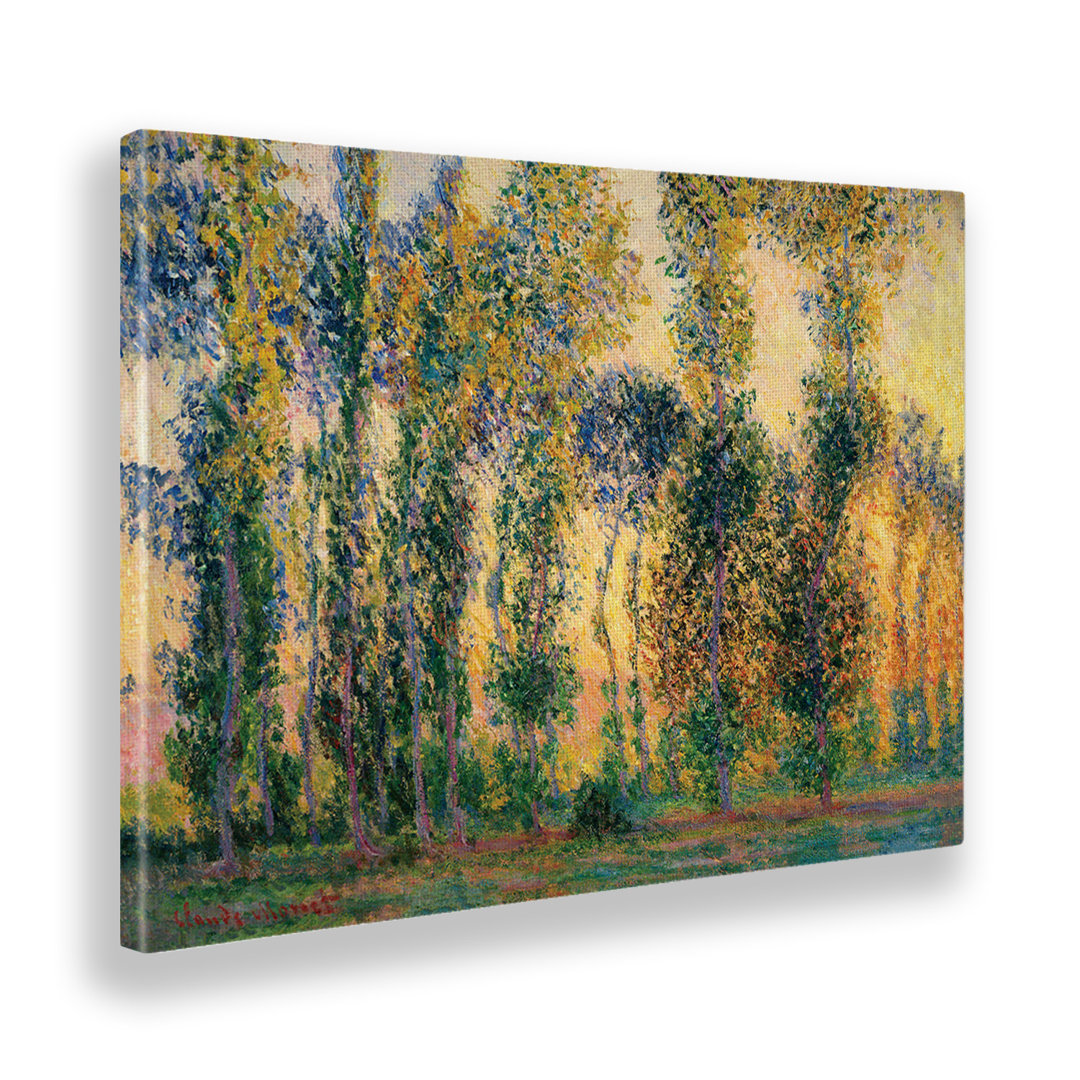 Wandbild Pappeln in Giverny von Claude Monet