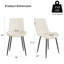 Chaises de salle à manger rembourrées en similicuir avec siège rembourré épais et pieds en métal robustes-129032371-129032372