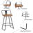 Privett Swivel Counter Stool with Metal Frame-1700725473
