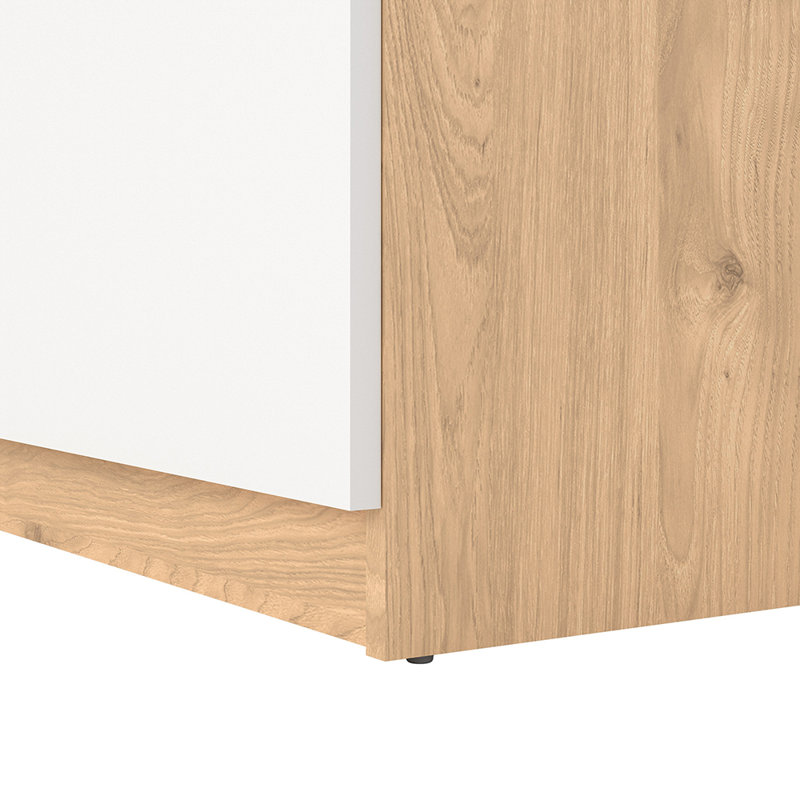 28 Pair Shoe Storage Cabinet, White/Brown