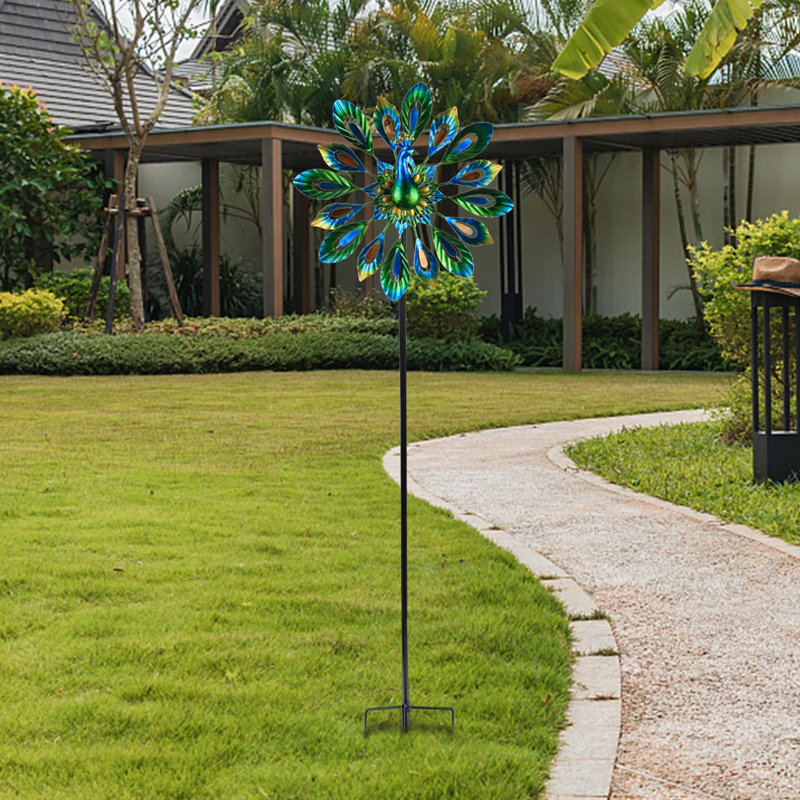 51 Inch Peacock Wind Spinner