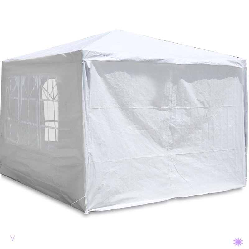 Party Tent Outdoor Heavy Duty Gazebo Wedding Canopy + 4 Removable Walls, White