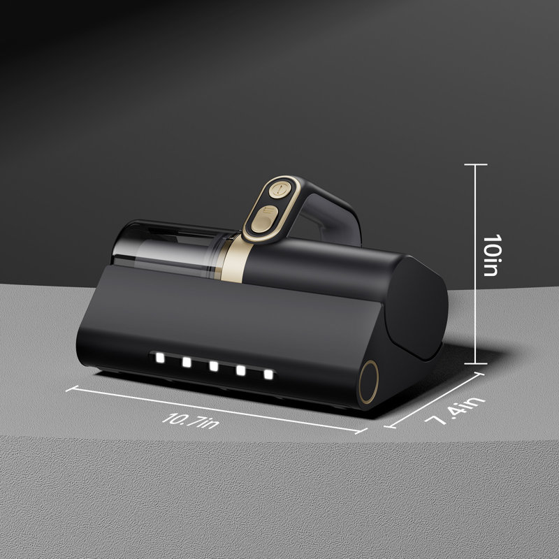 Aspirateur de lit avec aspiration de 16 kpa, double tasse puissante de 500 W pour le tapis, les vêtements, le lit, le canapé, le nettoyage des poils d'animaux de compagnie, aspirateur portatif pour matelas avec lumière UVC 253nm, filtre Hepa, technologie ultrasonique et de chauffage, adapté aux personnes souffrant d'allergies