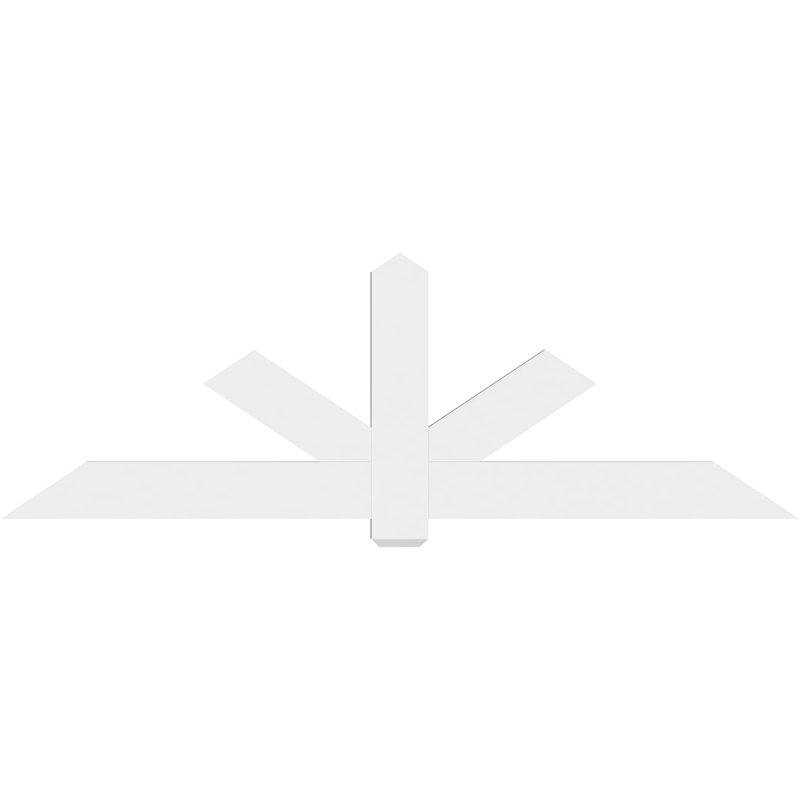Support de pignon en PVC de qualité architecturale Kennewick, H 28 po x l 84 po (pas: 8/12), P 2 po x F 6 po