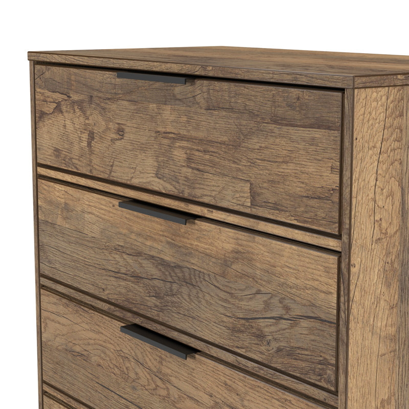 Bibek 76cm W 4 - Drawer Chest of Drawers, Vintage Oak