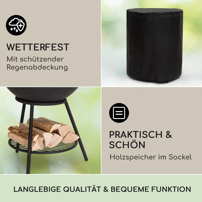 Azuma Circle Smokeless Fire Pit, Black
