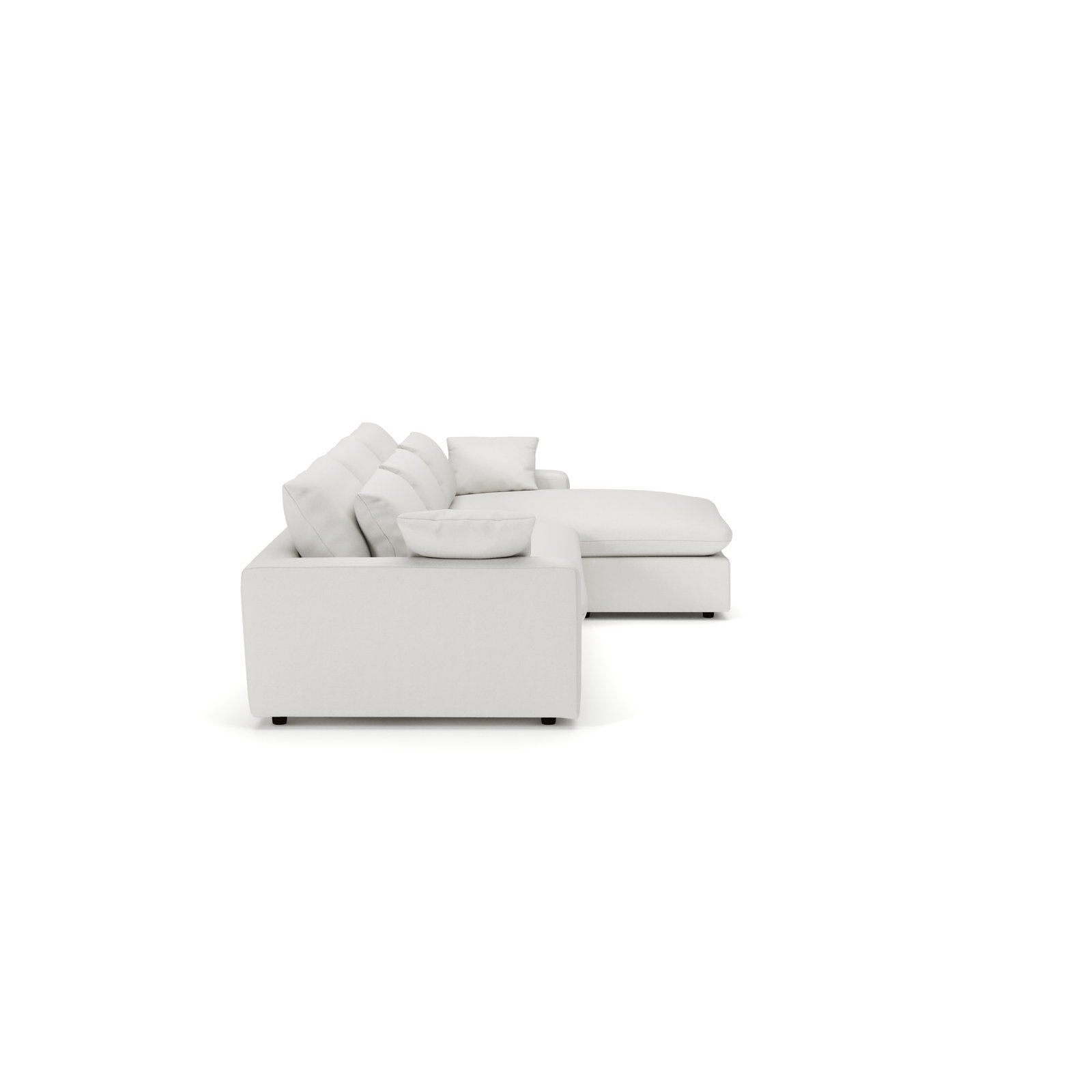 Remy Chaise Sectional, Right Hand Facing, Macarena Beige Basketweave