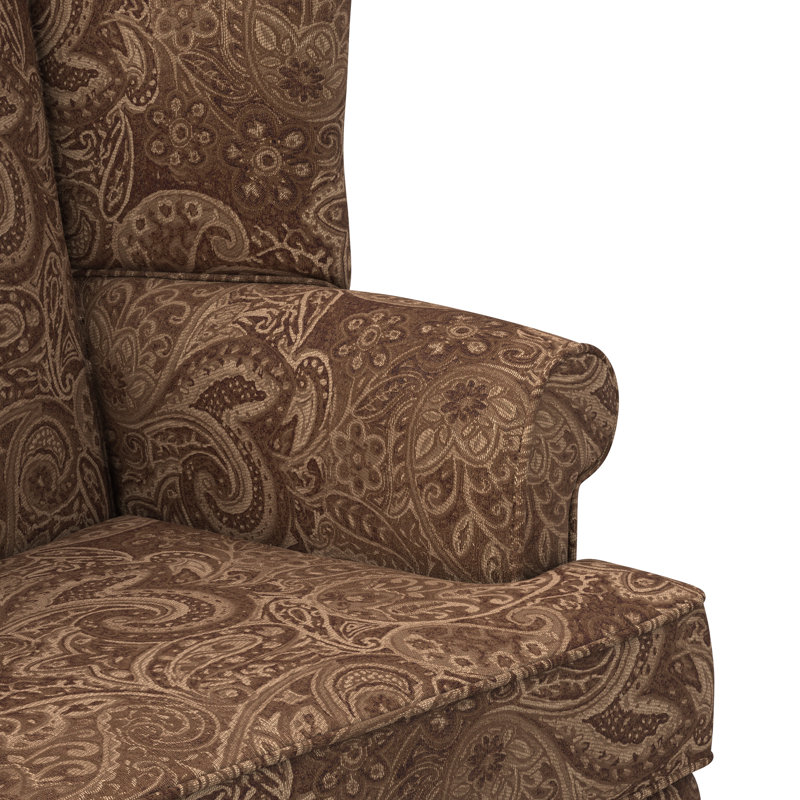 Edson Upholstered Wingback Chair, Coco Chenille