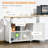HOMCOM 41" Modern Rolling Kitchen Island On Wheels-1309209507