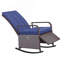 Chaise berçante d'extérieur, fauteuil inclinable avec dossier ajustable, chaise longue