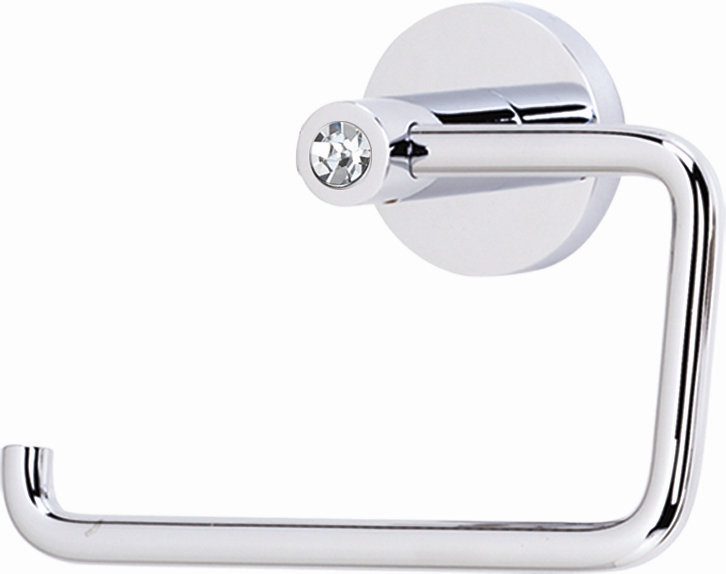 Swarovski Crystal Wall Mounted Single Post Tissue, Polished Chrome